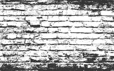 Dark Grunge Brick Wall Texture Background in High Contrast for Design Projects