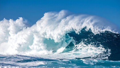 Powerful ocean waves crashing (2)