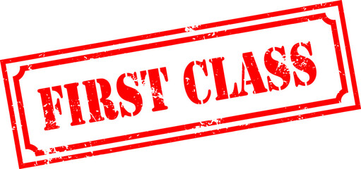 Grunge stamp first class