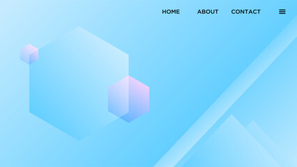 ABSTRACT SOFT BLUE BACKGROUND WITH HEXAGON GEOMETRIC SHAPES GRADIENT COLOR DESIGN VECTOR TEMPLATE GOOD FOR MODERN WEBSITE, WALLPAPER, COVER DESIGN