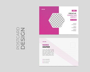 Modern Minimalist Postcard Design Template | Editable  AI | Professional Layout for Events & Promotions