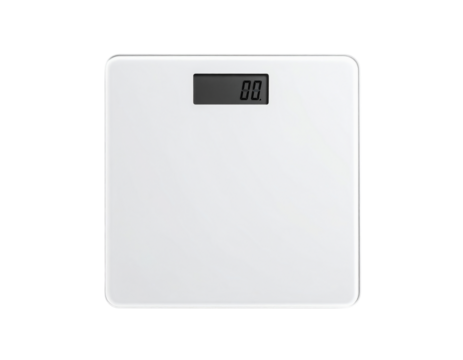 White digital scale weight bathroom fitness tool on transparent background - Powered by Adobe