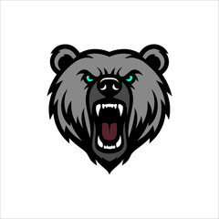 bear head drawing artwork handmade illustration