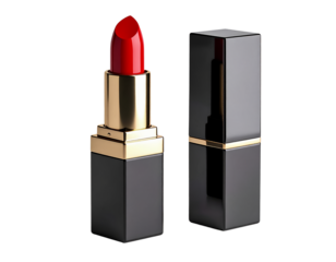 Red lipstick beauty cosmetic makeup glamour style on transparent background