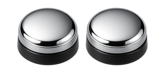 Chrome license plate screw caps for a sleek finish on a luxury vehicle.