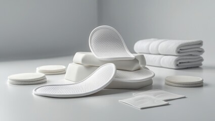 Armpit pads on white background with soft lighting and modern accents