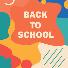 Information poster square . Back to school .