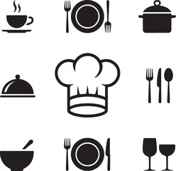 Kitchen icons  vector 