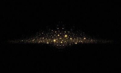 Obraz premium Magical Yellow Stardust and Shiny Spark Effect Background