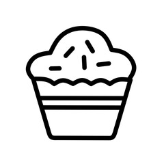 cupcake icon vector on white background