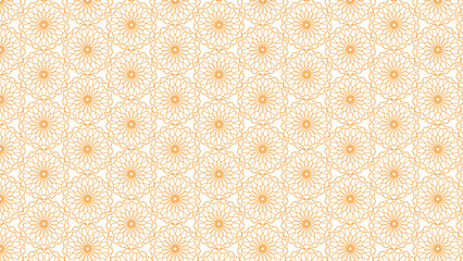 Seamless abstract linear pattern on orange vector background with minimalist geometric style, ideal for modern digital surfaces, tech branding, and stylish graphic design