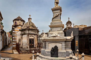 The Cemetery La Recoleta in Buenos Aires in Argentina
