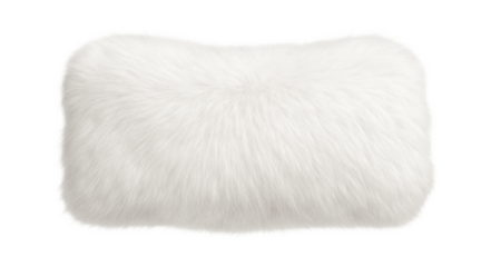 Snowshoe hare fur patch displaying dense, white winter coat