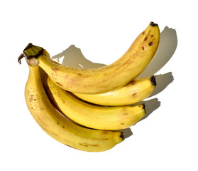 bunch of  ripe bananas isolated on white background