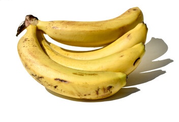 bunch of  ripe bananas isolated on white background