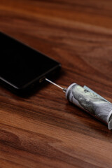 Conceptual Shot of Financial Injection into Mobile Technology