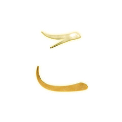 Shining golden Japanese Hiragana 