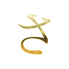 Shining golden Japanese Hiragana 
