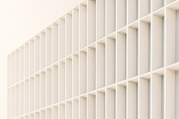 Fototapeta premium Abstract White Grid Facade Architecture