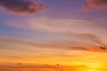 Fototapeta premium Dramatic red, orange, and yellow real fiery sky at sunset. Suitable for sky replacement, background or graphic design