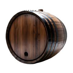 Wooden Barrel with Wine Glass for Rustic Winery and Vineyard Theme

