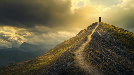 The steep climb vs the easy walk a narrow rocky