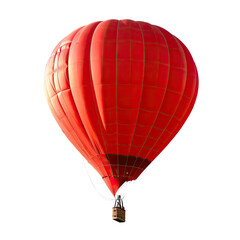 Obraz premium Red hot air balloon against black background