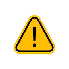 Yellow warning sign