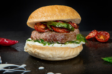 panini hamburger, ripieno, polpette, melanzane, pomodoro, insalata uova, zucchine, prosciutto,...