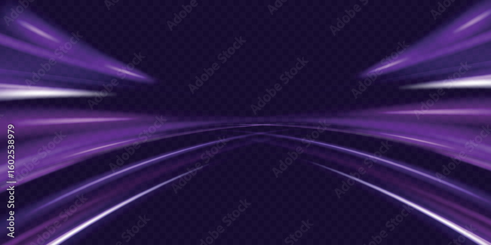 Fototapete Neon rays vector abstract background. Futuristic technological style with glowing neon lines and high-speed movement, creating a sense of innovation and fast-paced digital technology in a sleek