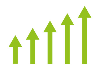Green arrows icon on a transparent background.