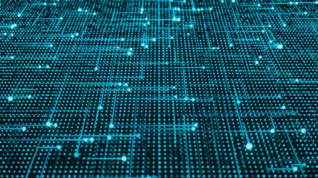 Dynamic Particle Grid Network Seamless Loop Background