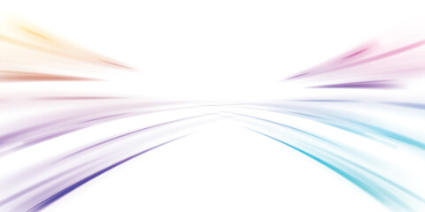 Light beam illustration, neon light strip, high speed motion background, on transparent background in PNG format. Glow luminous glitter shimmer trail. 