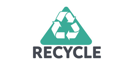 Obraz premium Sustainable practices: Graphic depiction of recycling symbol advocating eco-consciousness and environmental responsibility with circular economy