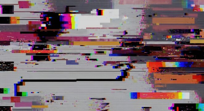 Digital glitch effect abstract background distorted texture - Powered by Adobe