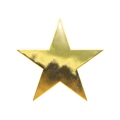 Shining golden star, alpha channel

