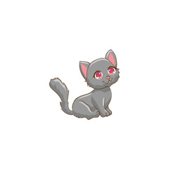 Vector illustrations of cat different breeds set, cute pet animals, lovely kitten on white background in flat style design.