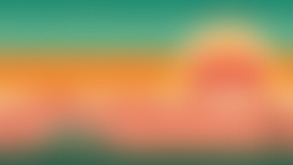 Photo of a soft textured gradient of teal orange and pink evokes a dreamy abstract landscape