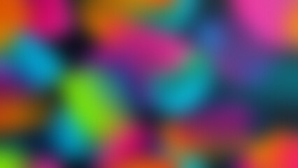 Photo of a vibrant and colorful abstract blur of neon colors with a grainy texture