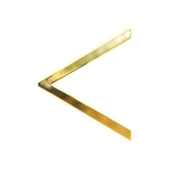 Shining golden less than sign, serif, alpha channel

