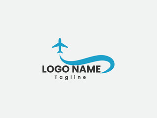 Fototapeta premium Modern tour company business logo design. Creative Travel agency logo design template in an isolated white background. World travel logo design vector. 