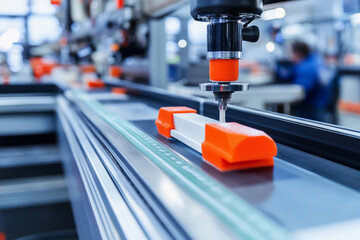 Close-up view of glue application in a manufacturing setting Generative AI