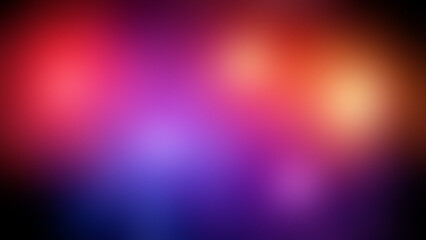 Photo of a vibrant abstract background with glowing lights in red purple and orange hues