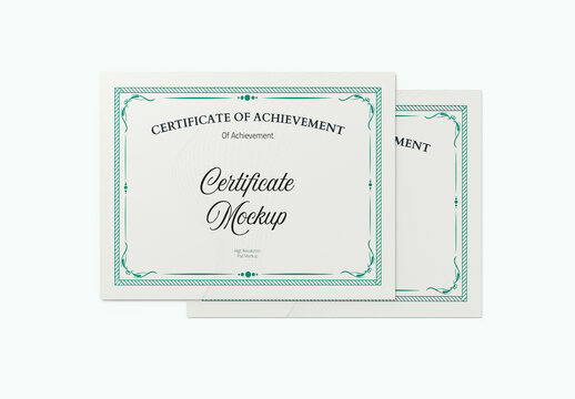 Certificate Mockup Template
