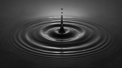 Dark liquid droplet impact