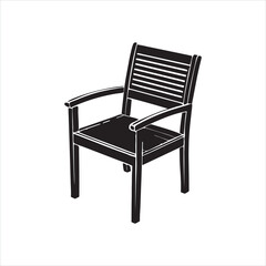 Wooden Chair Silhouette Icon