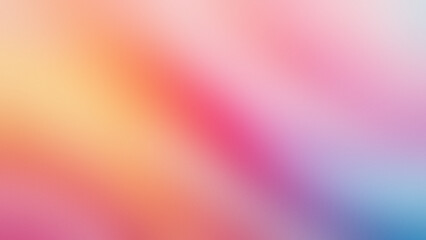 Photo of a soft diagonal gradient of pastel colors transitions from warm orange and pink to cool blue and purple