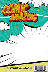 comic book page cover design concept