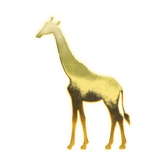Shining golden giraffe, alpha channel

