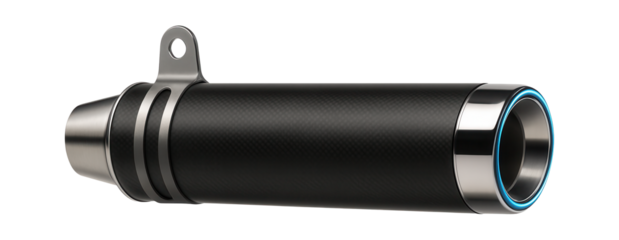 Carbon fiber exhaust muffler with a matte finish